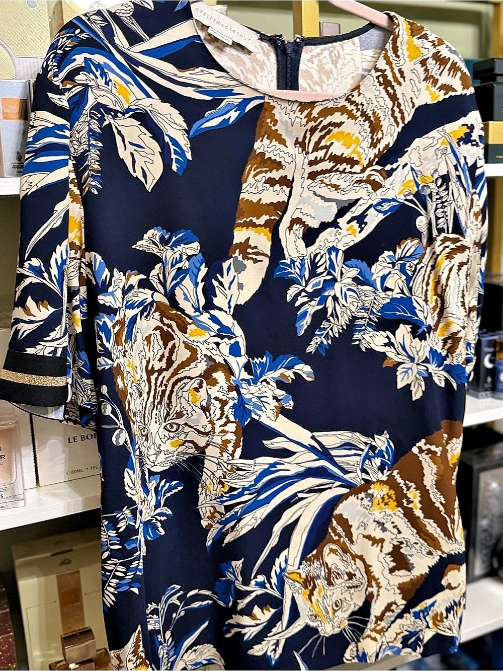 Stella McCartney Mini Dress in Blue & Brown Like New